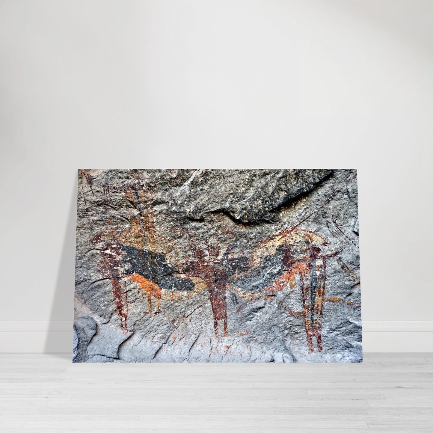 Photographic Print of a Dancing Figures Petroglyph at Seminole Canyon by Allison Cartwright Found Art Studio